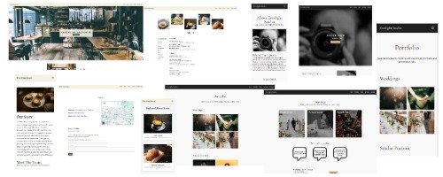 A graphic showing snippets of my recent work